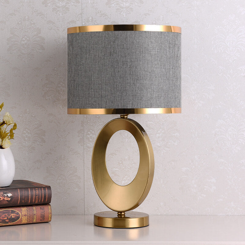Modern Luxury Fabric Ring Base 1-Light Table Lamp Elegant Home Decor Contemporary Lighting Stylish Nightstand Lamp Designer Table Lamp Soft Glow Bedroom Lighting USB Table Lamp Modern Interior Design Lighting Solutions High-End Table Lamps for Living Room