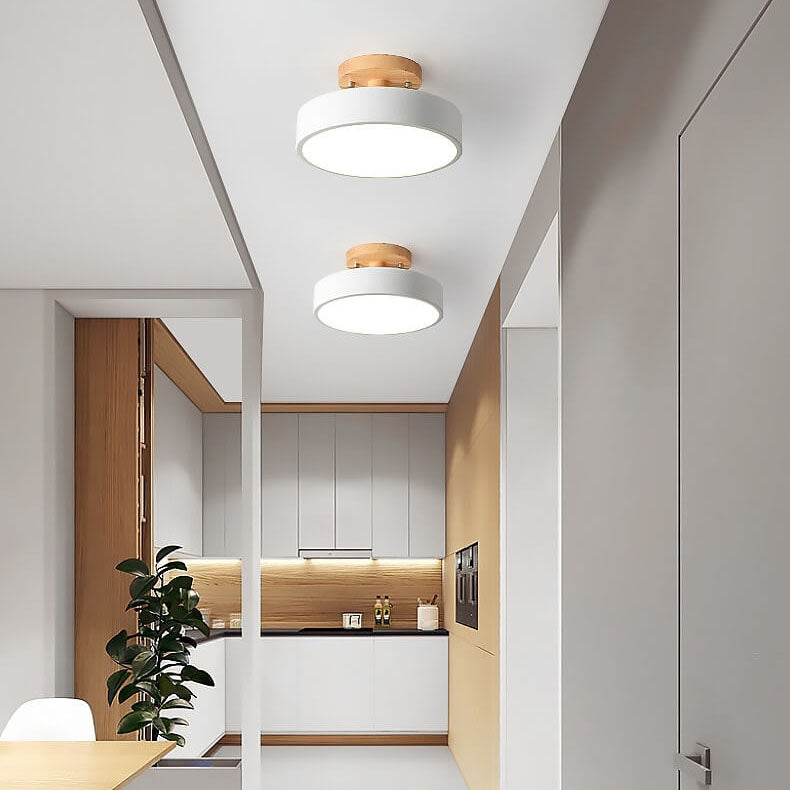 Nordic Round LED Semi-Flush Mount Ceiling Light - Modern Design, Energy-Efficient, Stylish Illumination