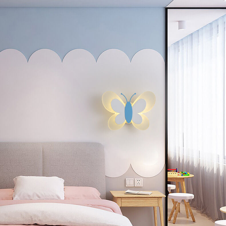 Creative Butterfly Acrylic 1-Light LED Wall Sconce Lamp, Unique Butterfly Design for Kids Room, Modern Acrylic Wall Light, Energy Efficient LED Butterfly Decorative Lighting, Nursery Wall Decor, Stylish Butterfly Sconce for Baby Room, Artistic LED Wall Fi