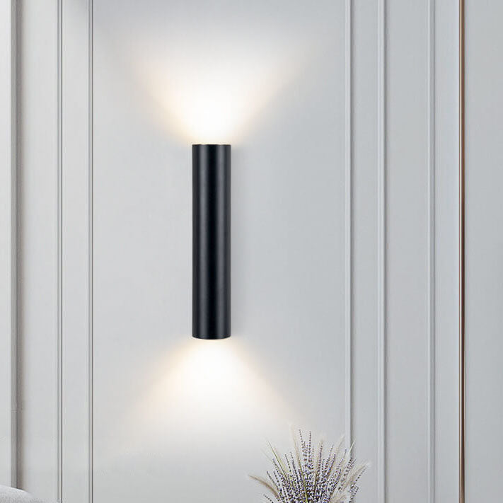 Modern Minimalist Round Aluminum 2-Light Wall Sconce for Bedroom