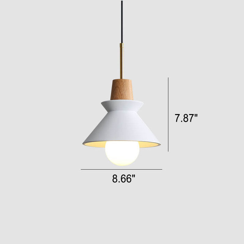 Nordic Minimalist Macaron Wood Cement Pendant Light - 1-Light Design for Modern Home Decor
