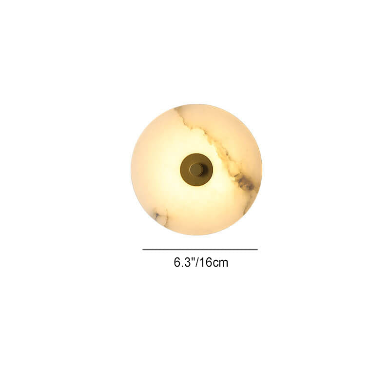 Contemporary Luxury Marble Iron LED Wall Sconce for Living Room & Bedroom