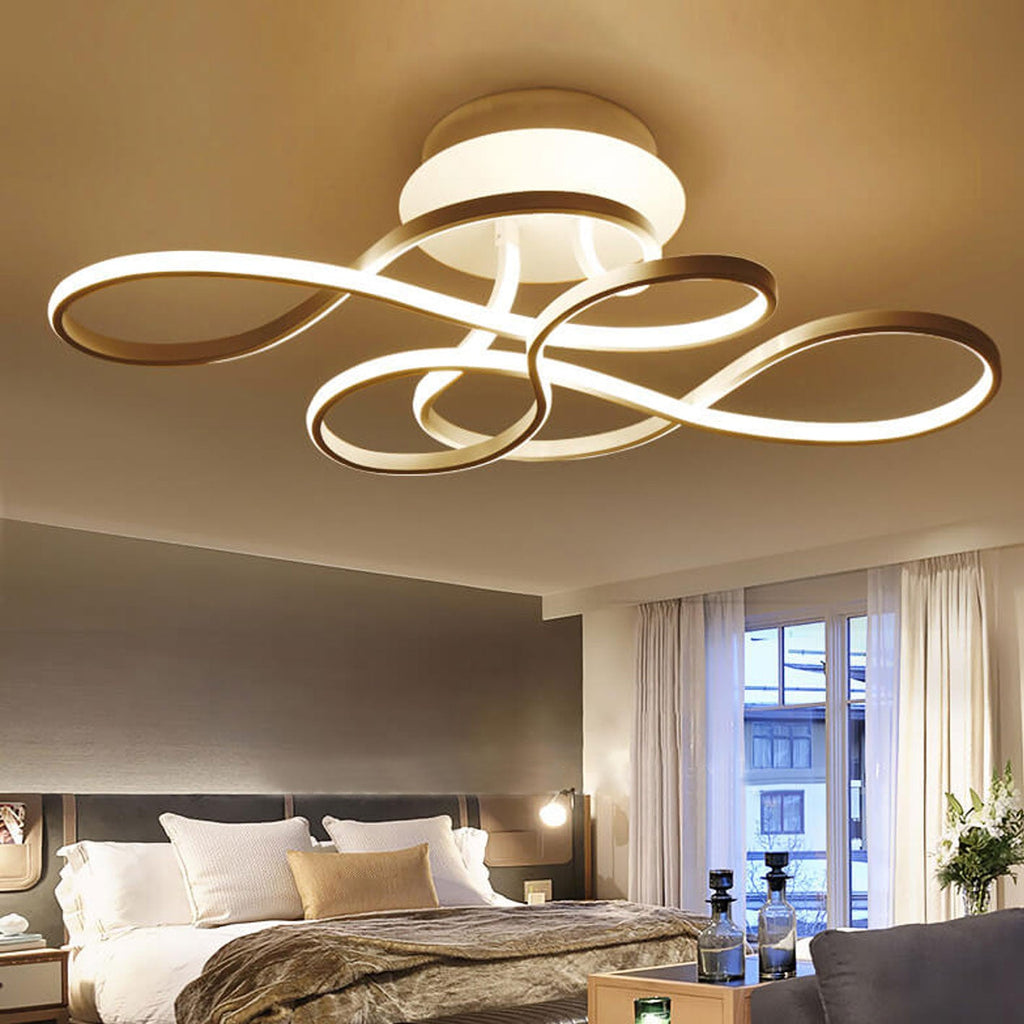 Modern Minimalist LED Flush Mount Ceiling Light - Aluminum & Acrylic Design