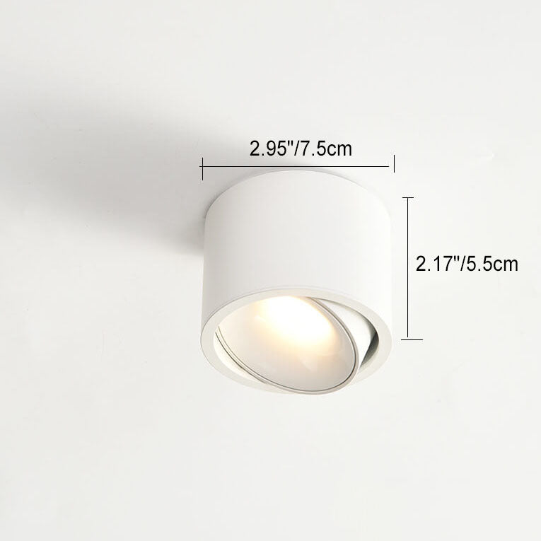 Modern Minimalist Aluminum Round LED Flush Mount Spotlight for Living Room
