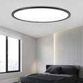 16" Modern LED Ultrathin Black & White Flush Mount Ceiling Light