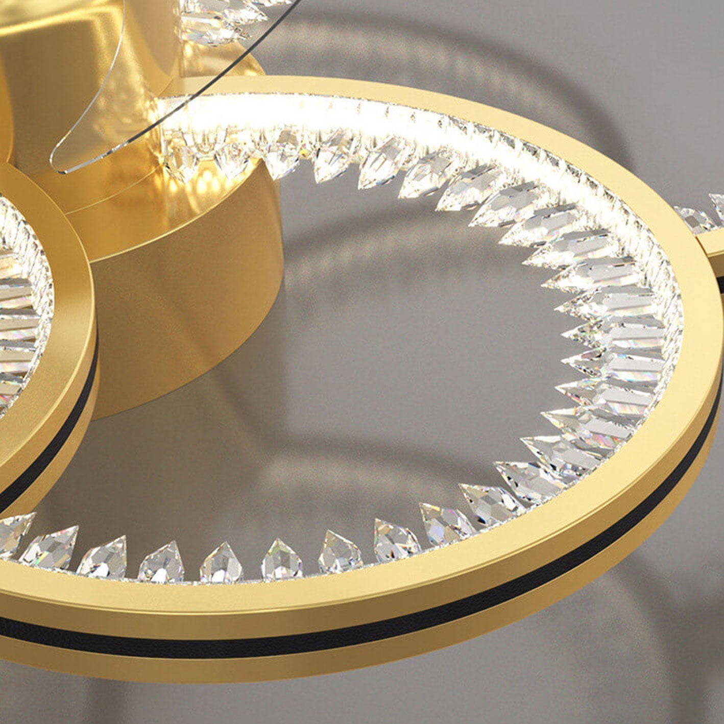 Modern Luxury Flower Petal LED Ceiling Fan Light Fixture