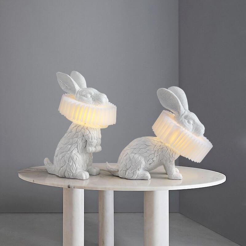 Modern Resin Rabbit LED Table Lamp - Creative Night Light for Home Decor