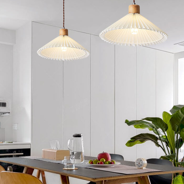 Nordic Minimalist Pleated Shade Pendant Light 1-Light Fixture