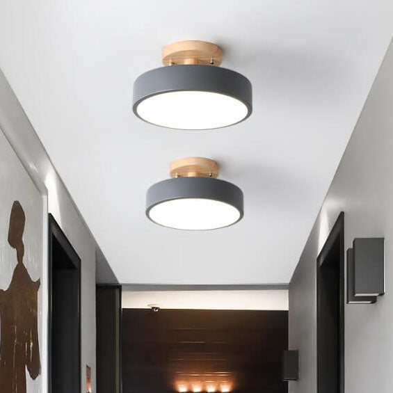 Nordic Round LED Semi-Flush Mount Ceiling Light - Modern Design, Energy-Efficient, Stylish Illumination