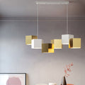 Modern Square Geometric Iron LED Macaron Chandelier  

Illuminate your space with this striking modern chandelier featuring a unique square geometric design. Crafted from durable iron with vibrant macaron-colored LED lights, it offers a perfect blend of f