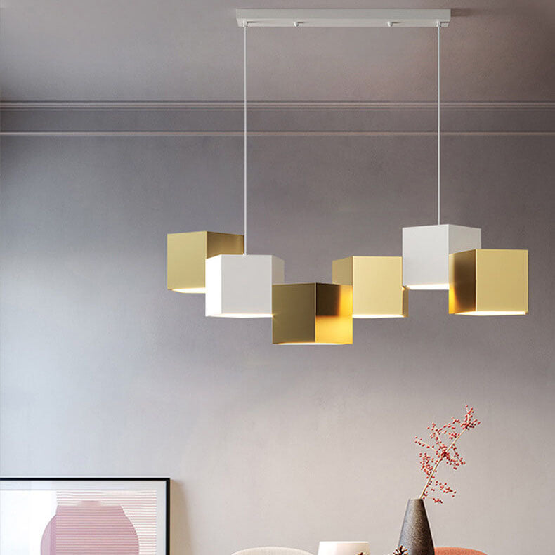 Modern Square Geometric Iron LED Macaron Chandelier  

Illuminate your space with this striking modern chandelier featuring a unique square geometric design. Crafted from durable iron with vibrant macaron-colored LED lights, it offers a perfect blend of f