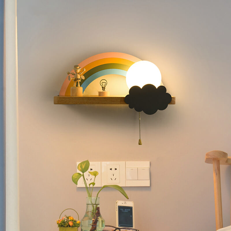 Nordic Rainbow Wall Sconce Lamp - 1-Light Colorful LED Wall Light for Living Room, Bedroom, Nursery, Modern Decorative Lighting, Nordic Design, Wall Mount Fixture, Stylish Home Decor, Scandinavian Inspired Lamp