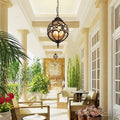 Retro Industrial Globe Pendant Light - 1-Light Waterproof Outdoor Fixture