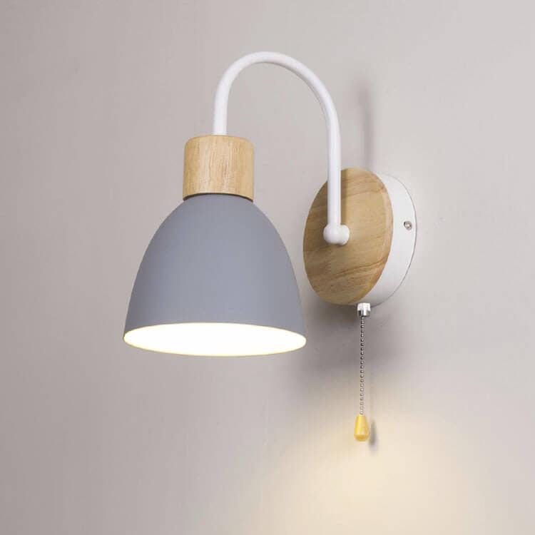 Nordic Macaron 1-Light Zipper Switch Wall Light - Modern Decorative Lighting