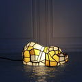 Tiffany Style Creative Cats Dogs Stained Glass Night Light Table Lamp 1-Light Art Deco Pet Decorative Lighting Home Accessories Unique Gifts for Cat Lovers Dog Lovers Bedroom Nightstand Decor