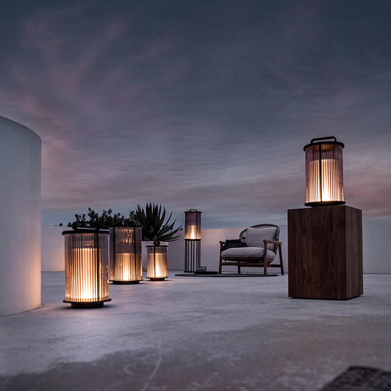 Modern Stainless Steel Glass Column LED Outdoor Waterproof Garden Lamp
