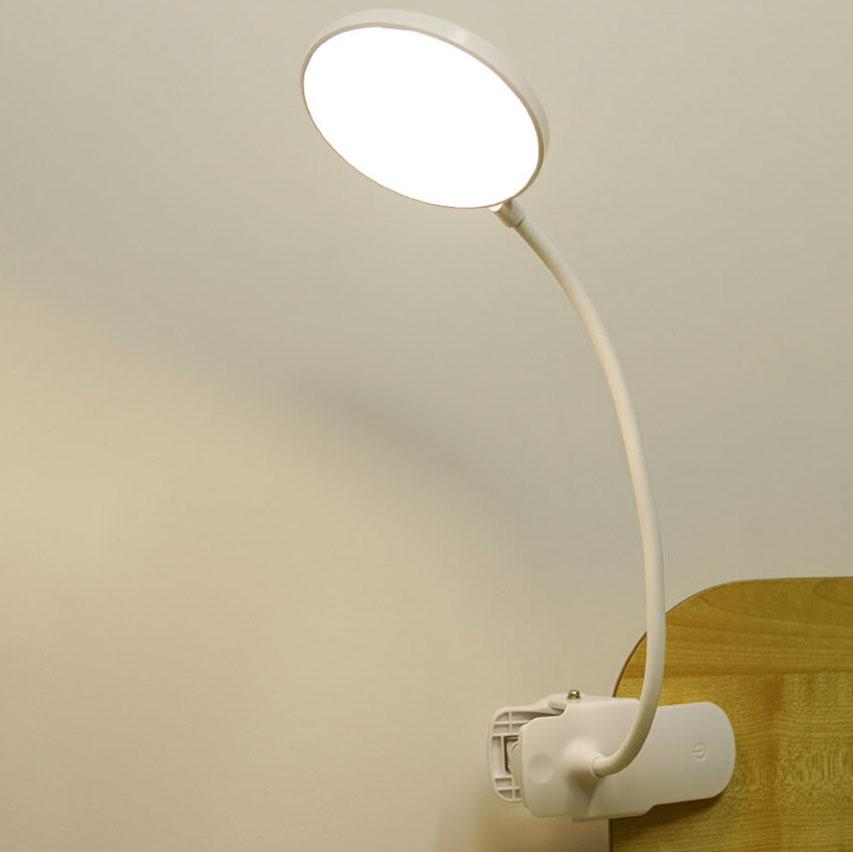 Rechargeable LED Clip Desk Lamp - Eye Protection Night Light for Reading