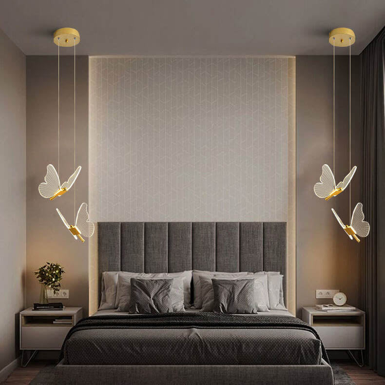 Minimalist Acrylic Butterfly LED Pendant Light - Modern Fixture for Home Decor
