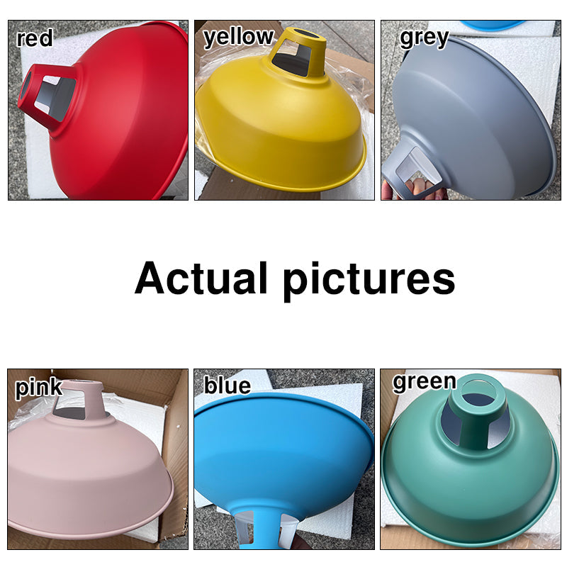 Colorful Barn Shade Pendant Light - Industrial 1-Light Design