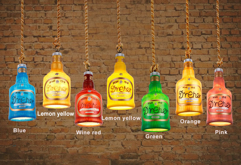 Contemporary Industrial Colorful Resin Pendant Light 1-Light Design