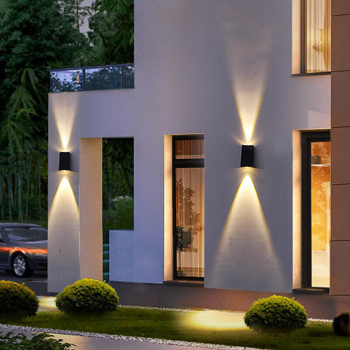 Solar Outdoor Waterproof LED Wall Sconce - Up & Down Lights