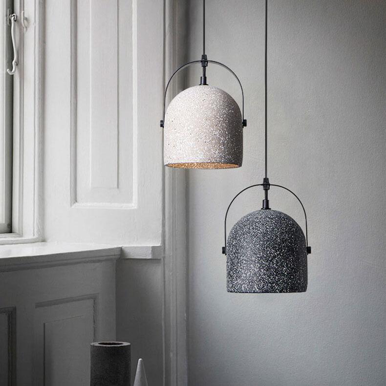 Nordic Creative Cement Pendant Light - 1-Light Cylinder Fixture