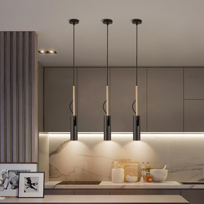 Modern Minimalist Gold LED Spotlight Pendant Light