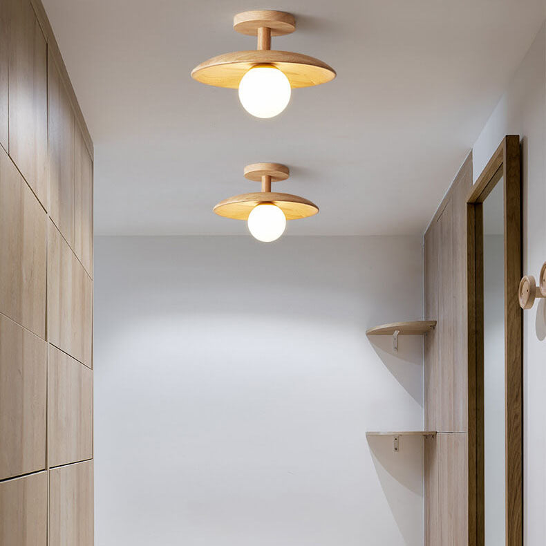 Nordic Wooden Dome 1-Light Semi-Flush Mount Ceiling Light 

Illuminate your space with a sleek Nordic design. This semi-flush mount ceiling light features a stylish wooden dome, ideal for modern, minimalist, or Scandinavian interiors. Perfect for living r
