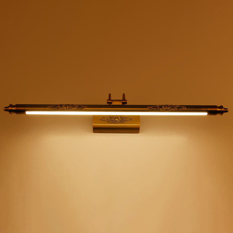 Retro European Carved 1-Light LED Bathroom Mirror Light Fixture