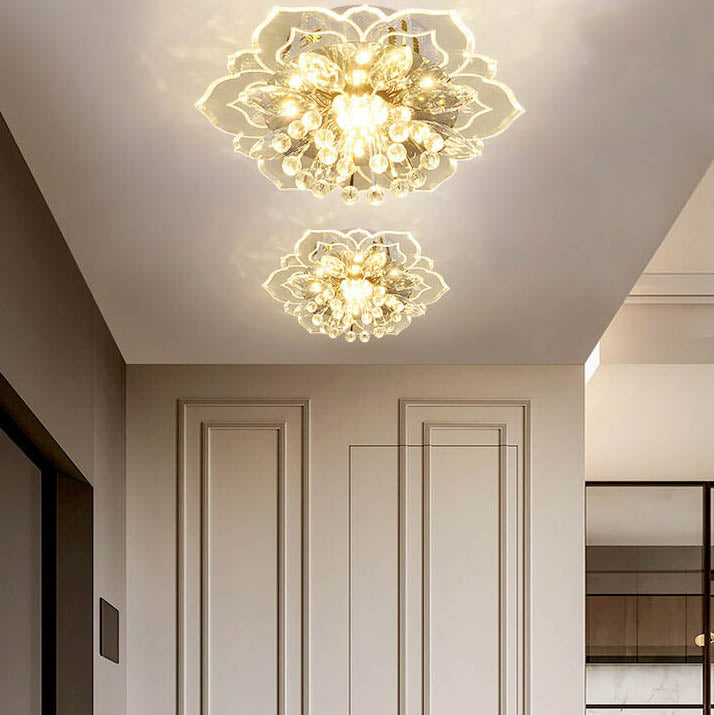 Modern Crystal Flower LED Flush Mount Ceiling Light  

Illuminate your space with this elegant modern crystal flower-shaped ceiling light. Featuring energy-efficient LED technology, it enhances any room with its stylish design and beautiful crystal finish