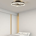 Minimalist Round Acrylic LED Semi-Flush Mount Ceiling Fan Light