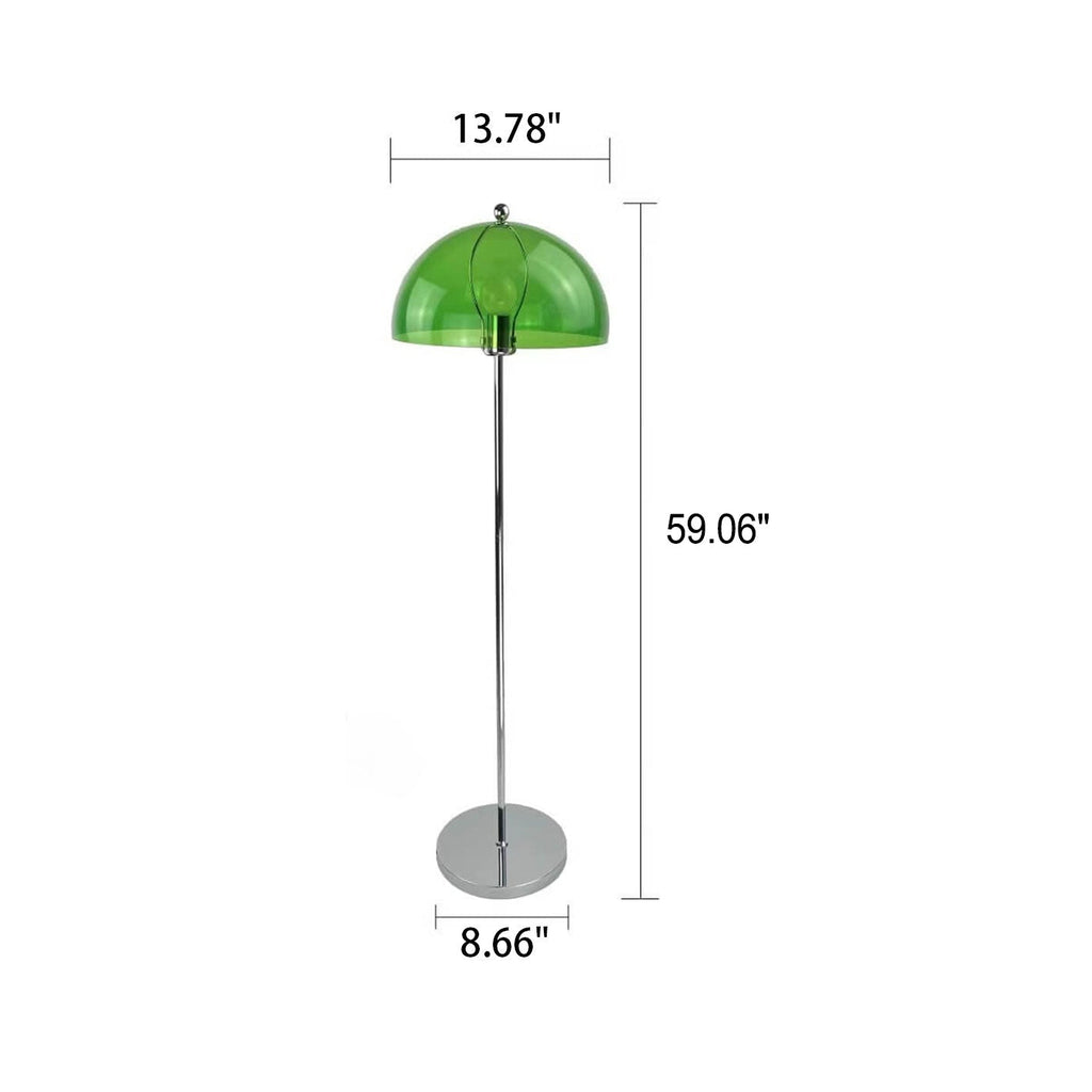 Creative Retro Mushroom Design Floor Lamp - 1-Light Acrylic Standing Lamp