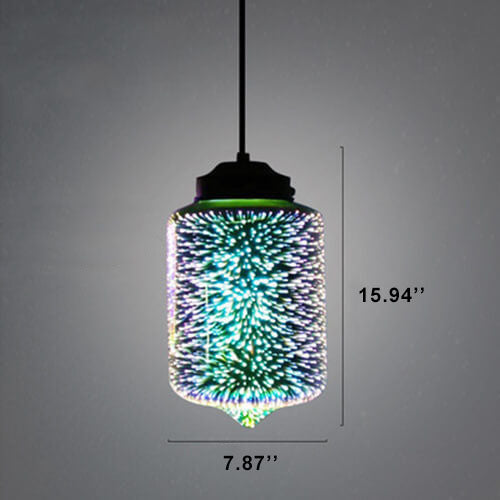 Modern 3D Stained Glass Fireworks Pendant Light - 1-Light Fixture Decor