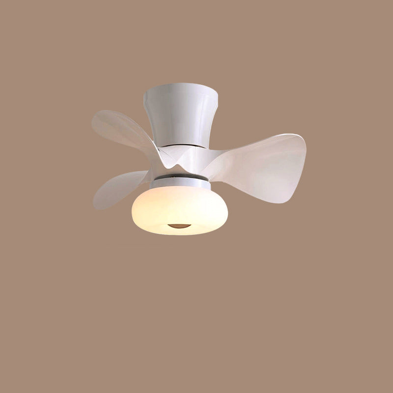 Contemporary Nordic Macaron ABS Metal LED Ceiling Fan Light for Living Room