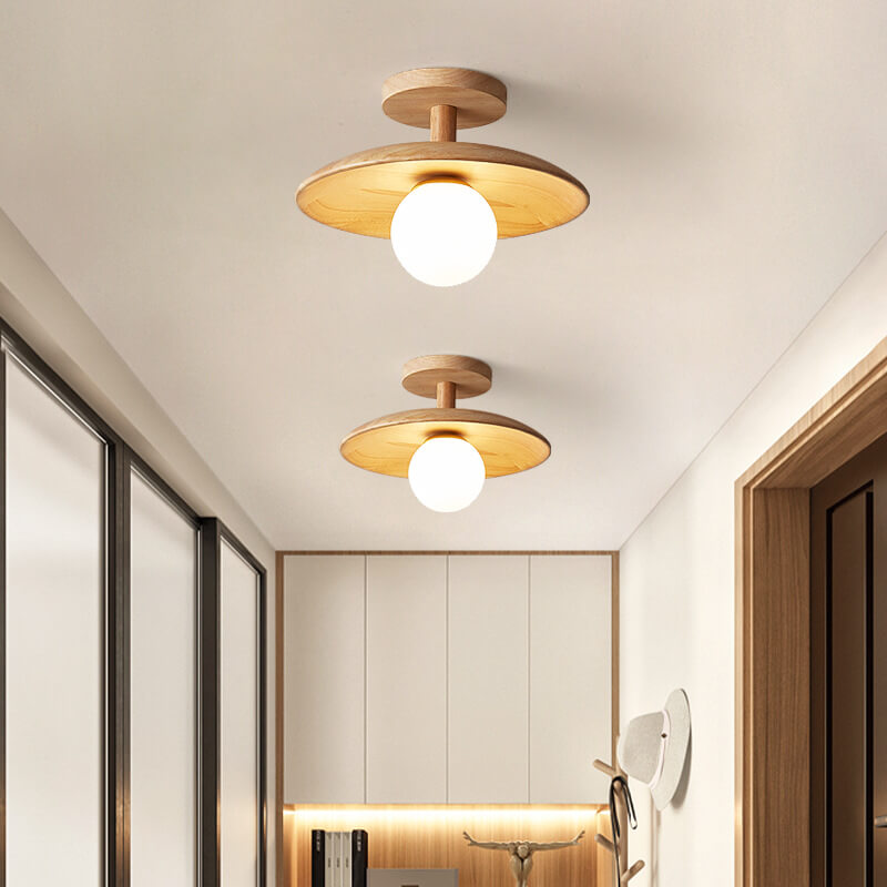 Nordic Wooden Dome 1-Light Semi-Flush Mount Ceiling Light 

Illuminate your space with a sleek Nordic design. This semi-flush mount ceiling light features a stylish wooden dome, ideal for modern, minimalist, or Scandinavian interiors. Perfect for living r