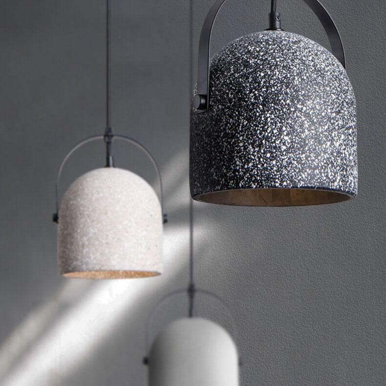Nordic Creative Cement Pendant Light - 1-Light Cylinder Fixture