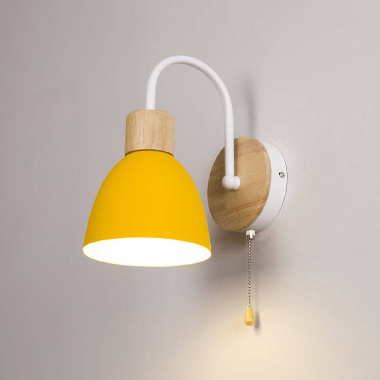 Nordic Macaron 1-Light Zipper Switch Wall Light - Modern Decorative Lighting