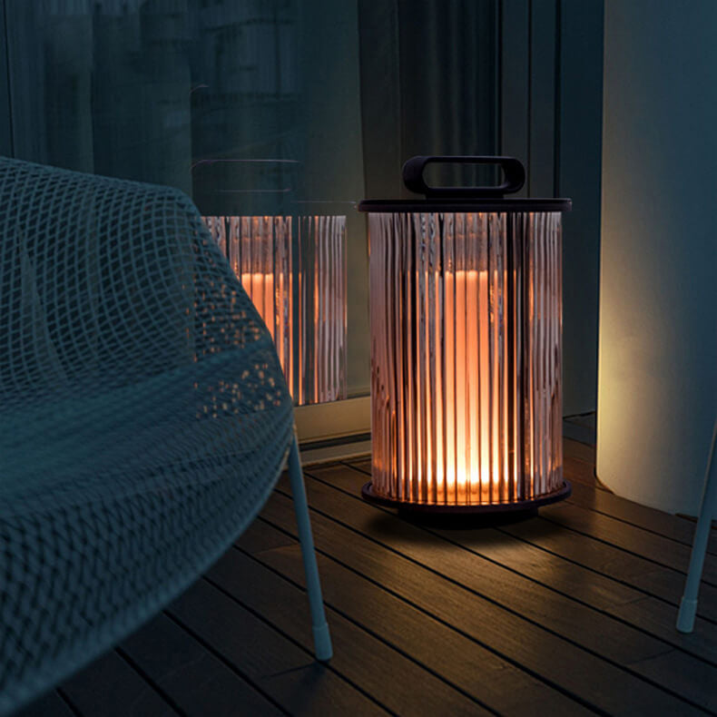 Modern Stainless Steel Glass Column LED Outdoor Waterproof Garden Lamp