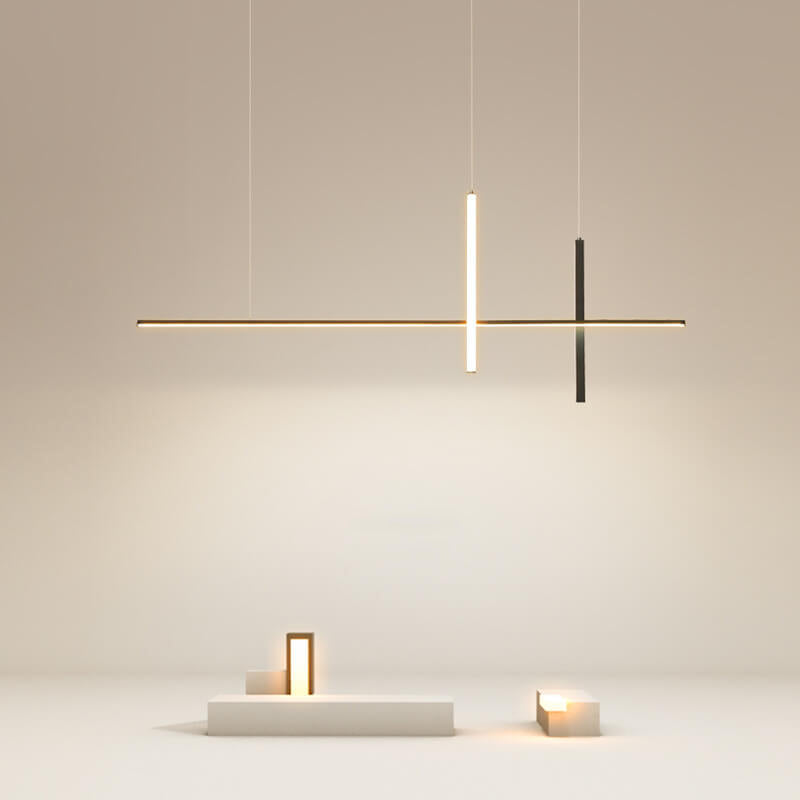 Modern Minimalist Long Line LED Chandelier Lighting Fixtures