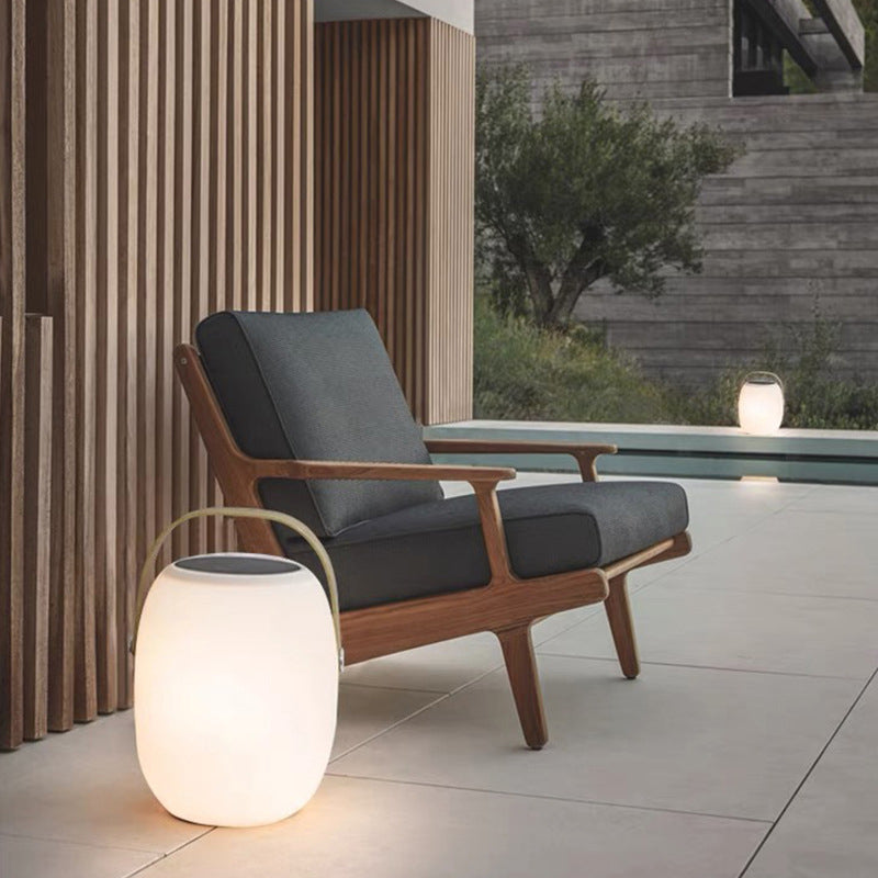 Solar PE Portable Basket LED Outdoor Light - Waterproof Decorative Lantern