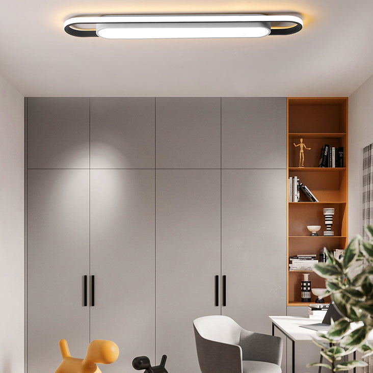 Nordic Minimalist Long Bar LED Flush Mount Ceiling Light