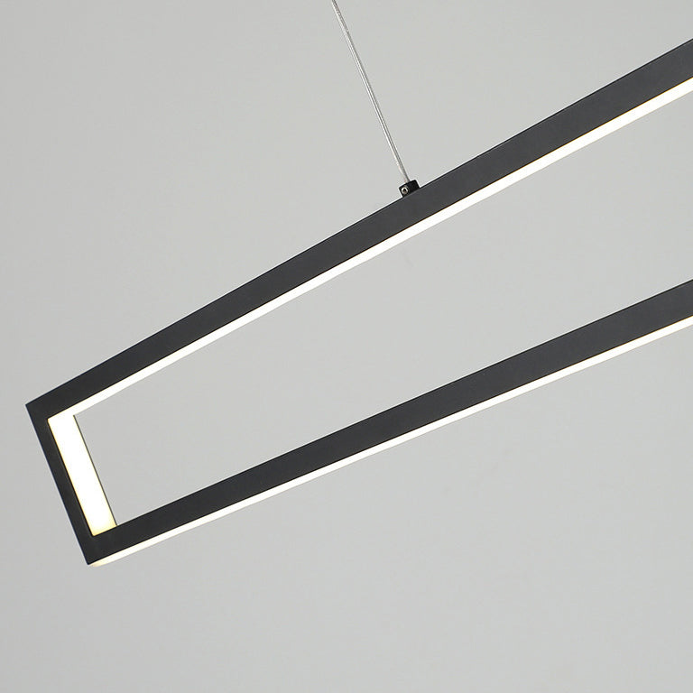 Modern Minimalist Long LED Chandelier – Sleek Lighting Fixture for Dining Room & Living Space