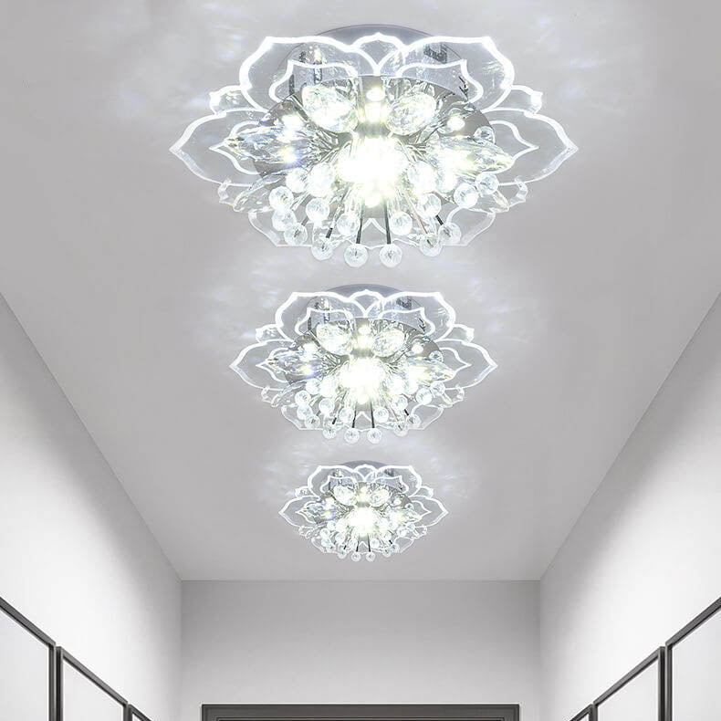 Modern Crystal Flower LED Flush Mount Ceiling Light  

Illuminate your space with this elegant modern crystal flower-shaped ceiling light. Featuring energy-efficient LED technology, it enhances any room with its stylish design and beautiful crystal finish