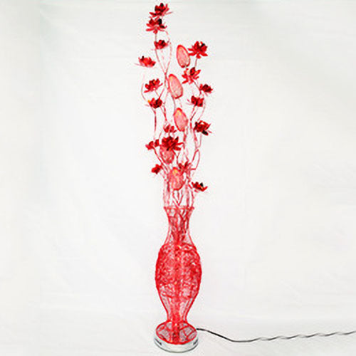 Contemporary Aluminum LED Floor Lamp with Vase Design for Living Room