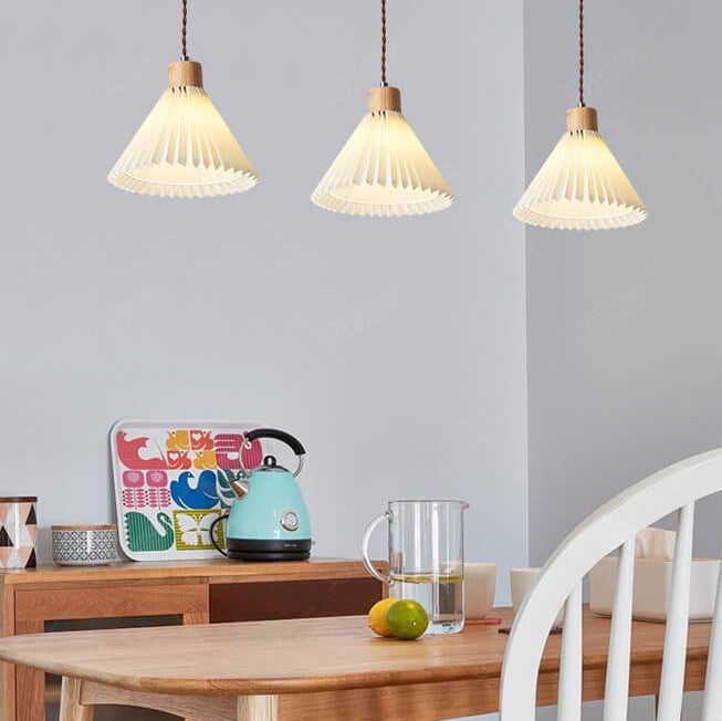 Nordic Minimalist Pleated Shade Pendant Light 1-Light Fixture