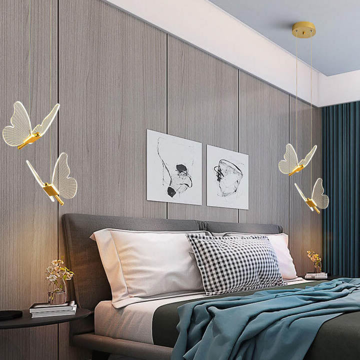 Minimalist Acrylic Butterfly LED Pendant Light - Modern Fixture for Home Decor