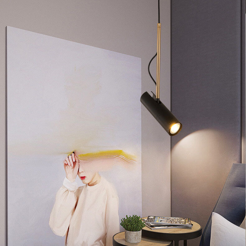 Modern Minimalist Gold LED Spotlight Pendant Light