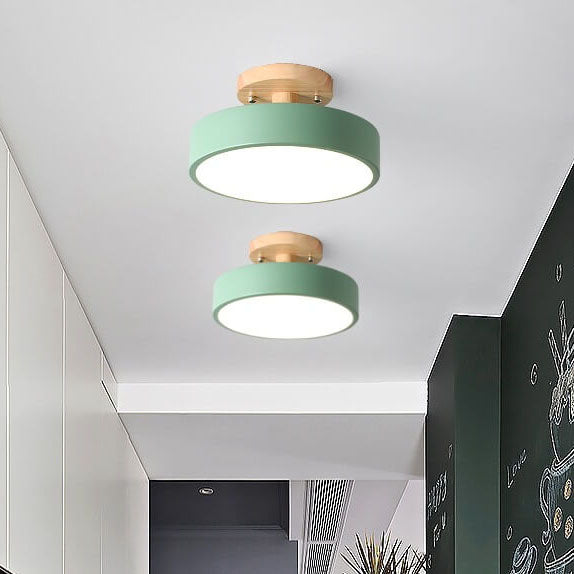 Nordic Round LED Semi-Flush Mount Ceiling Light - Modern Design, Energy-Efficient, Stylish Illumination