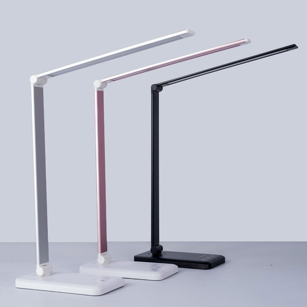 Folding Wireless Rechargeable LED Eye Protection Reading Desk Lamp with Adjustable Brightness, Touch Control, USB Charging, Modern Design for Home and Office, Portable Study Table Light