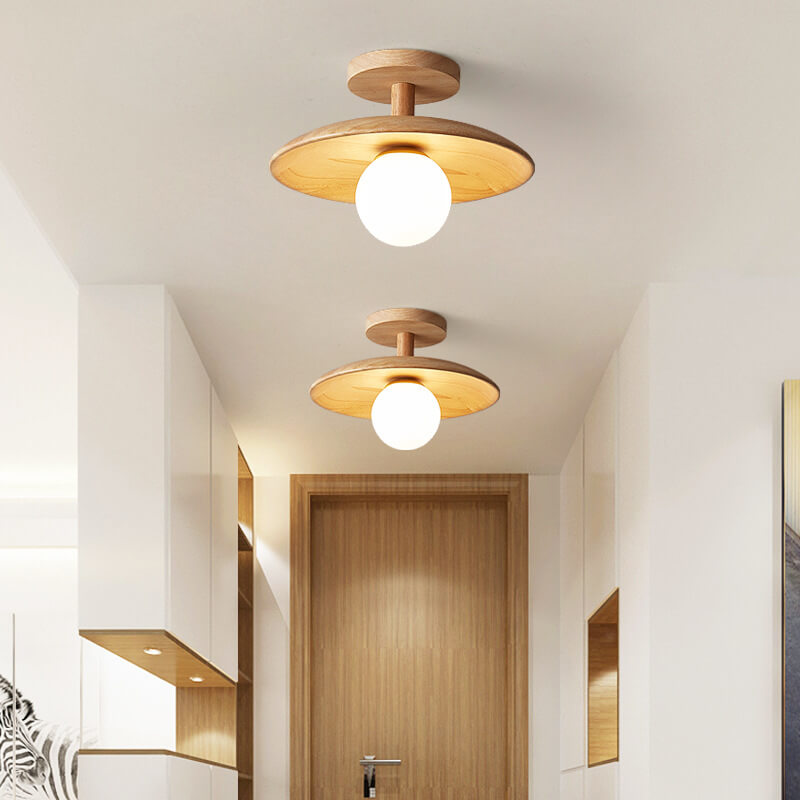 Nordic Wooden Dome 1-Light Semi-Flush Mount Ceiling Light 

Illuminate your space with a sleek Nordic design. This semi-flush mount ceiling light features a stylish wooden dome, ideal for modern, minimalist, or Scandinavian interiors. Perfect for living r